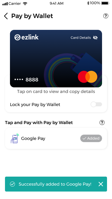 Added to GPay